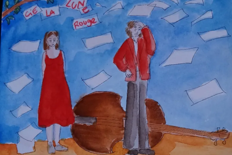 Illustration de deux personnages debout l'un à côté de l'autre
